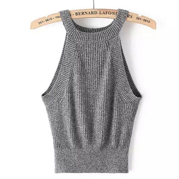 Cropped Knit Tank - Picture 2 of 2
